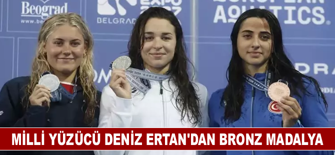 Milli yüzücü Deniz Ertan'dan bronz madalya