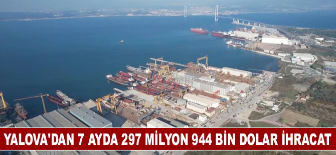 Yalova'dan 7 ayda 297 milyon 944 bin dolar ihracat