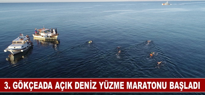 3. Gökçeada Açık Deniz Yüzme Maratonu başladı