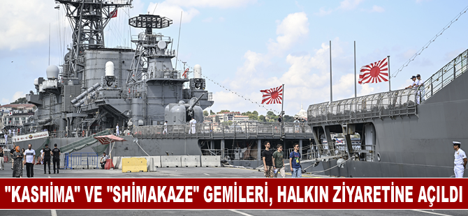 Japon donanmasının "Kashima" ve "Shimakaze" gemileri, halkın ziyaretine açıldı