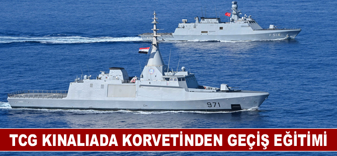 TCG Kınalıada korveti, Mısır Deniz Kuvvetlerine ait gemiyle eğitim gerçekleştirdi