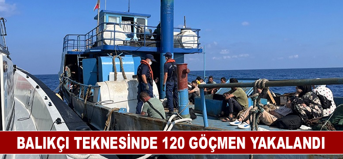 Muğla'da balıkçı teknesinde 120 düzensiz göçmen yakalandı