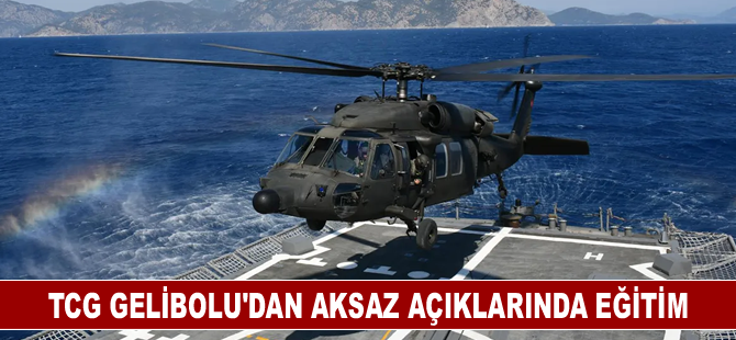 TCG Gelibolu’dan Aksaz açıklarında eğitim