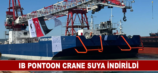 IB Pontoon Crane suya indirildi