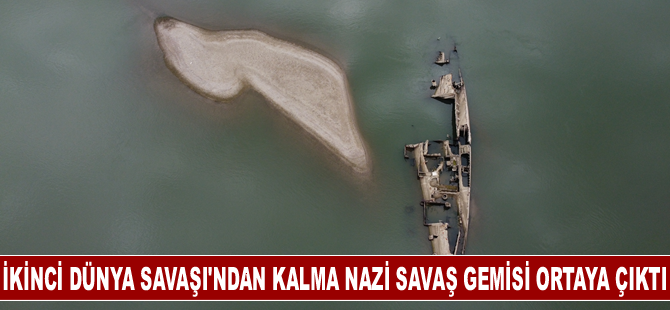 Tuna Nehri'nde İkinci Dünya Savaşı'ndan kalma Alman savaş gemisi ortaya çıktı