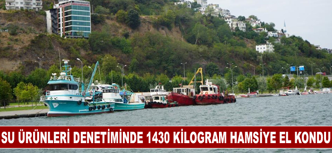 Su ürünleri denetiminde 1430 kilogram hamsiye el kondu