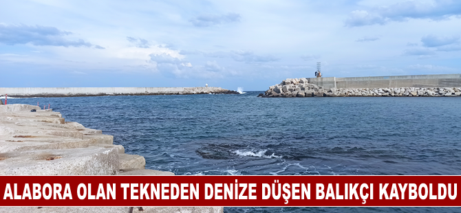 Kocaeli'de alabora olan tekneden denize düşen balıkçı kayboldu