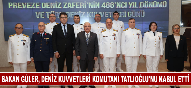 Bakan Güler, Deniz Kuvvetleri Komutanı Tatlıoğlu'nu kabul etti