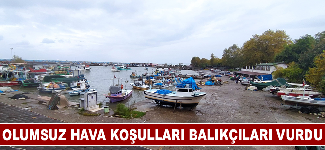 Olumsuz hava koşulları balıkçıları vurdu