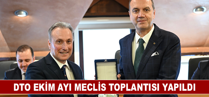 DTO ekim ayı meclis toplantısı yapıldı