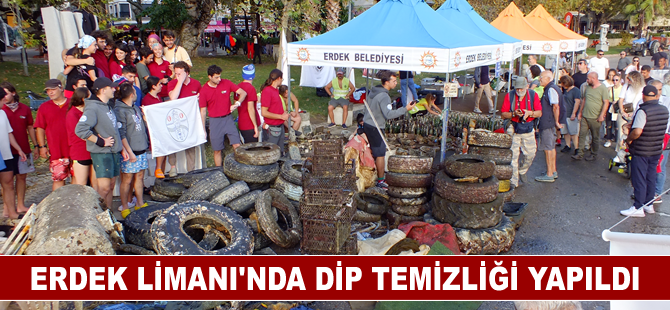 Erdek Limanı'nda dip temizliği yapıldı