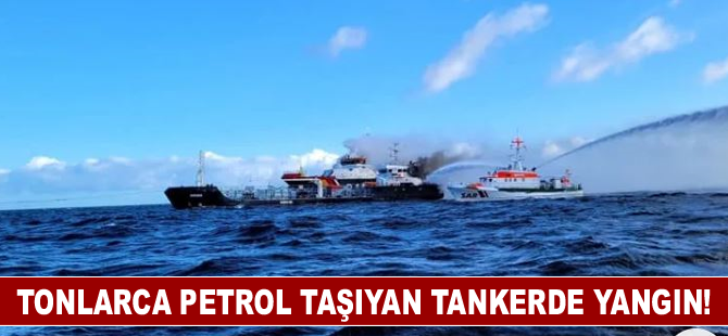 Baltık Denizi'nde tonlarca petrol taşıyan tankerde yangın çıktı