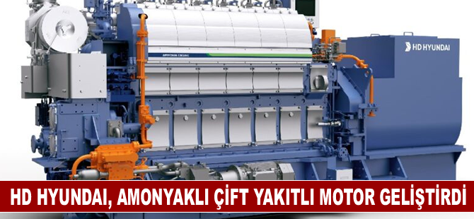 HD Hyundai, doğrudan enjeksiyonlu amonyaklı çift yakıtlı motor geliştirdi