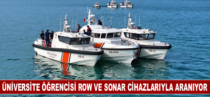 Kaybolan üniversite öğrencisi row ve sonar cihazlarıyla aranıyor