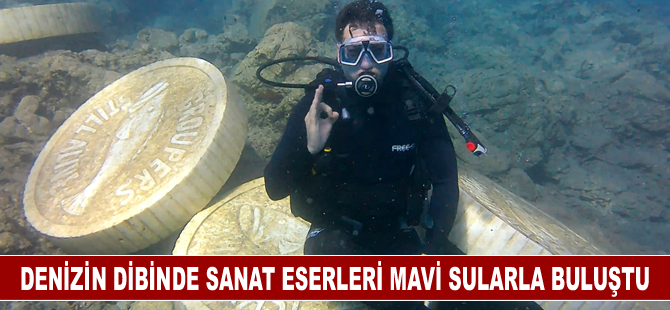 Denizin dibinde sanat eserleri mavi sularla buluştu