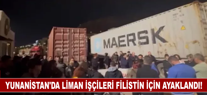 Yunanistan'da Liman işçileri Filistin için ayaklandı!