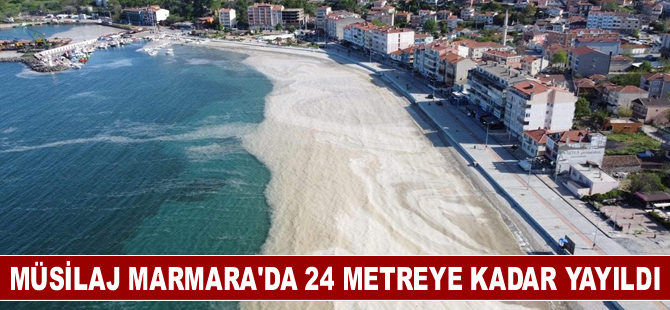 Müsilaj Marmara'da 24 metreye kadar yayıldı