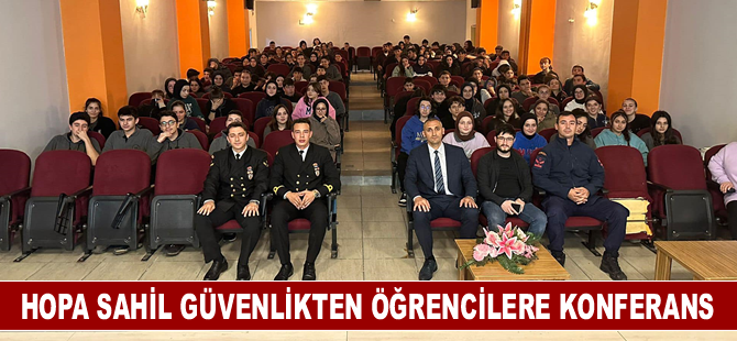 Hopa Sahil Güvenlikten öğrencilere konferans