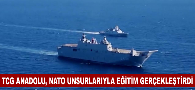 TCG Anadolu, NATO unsurlarıyla eğitim gerçekleştirdi