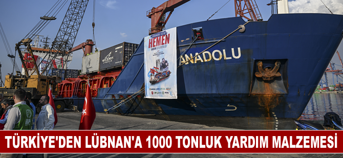 Türkiye'den Lübnan'a 1000 tonluk yardım malzemesi