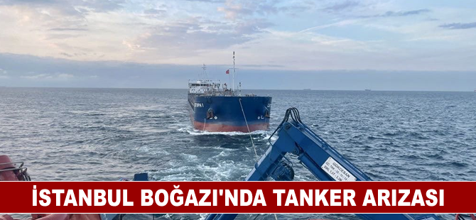 İstanbul Boğazı'nda makine arızası yapan tanker kurtarıldı