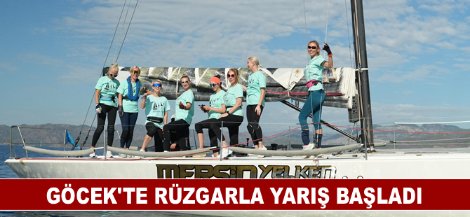 Göcek'te rüzgarla yarış başladı