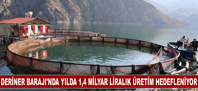 Deriner Barajı'nda yılda 1,4 milyar liralık su ürünleri üretimi hedefleniyor