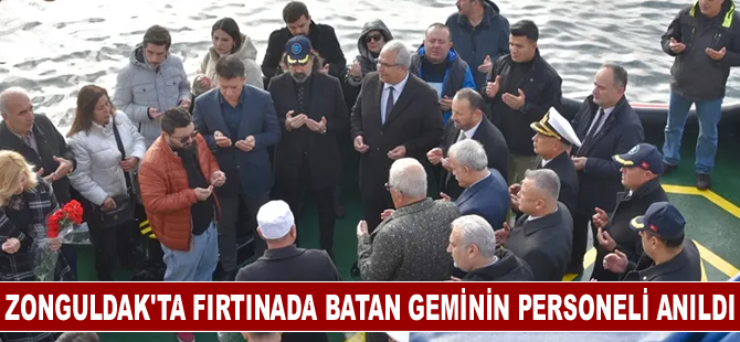 Zonguldak'ta fırtınada batan geminin personeli anıldı