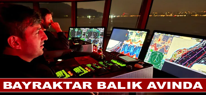 Bayraktar balık avında