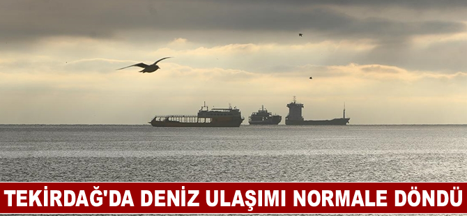 Tekirdağ'da deniz ulaşımı normale döndü