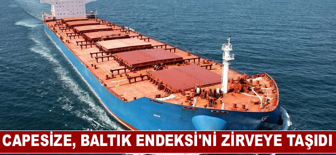 Capesize, Baltık Endeksi'ni zirveye taşıdı