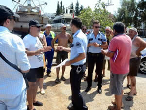 Bodrum'da çekek yeri ve tekne imalatı yeri protestosu