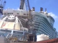 ‘Oasis of the Seas’ isimli yolcu gemisinin üzerine vinç devrildi: 8 yaralı