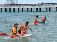 Samsun'da nefes kesen cankurtaran tatbikatı