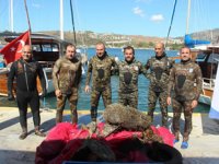 Bodrum Belediyesi, deniz dibi temizliğine tekrar başladı