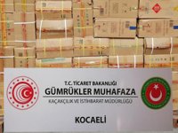 Kocaeli’de bir limanda 15 milyon liralık kaçak eşya ele geçirildi