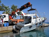 Datça'da fırtınada batan tekne, günler sonra çıkarıldı