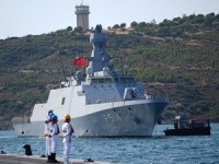 TCG Kınalıada korveti, Foça'da törenle karşılandı