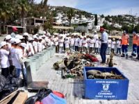 Bodrum'da kıyı ve deniz temizliği etkinliği düzenlendi